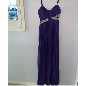 Jodi Kristopher purple prom dress